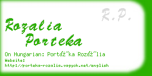 rozalia porteka business card